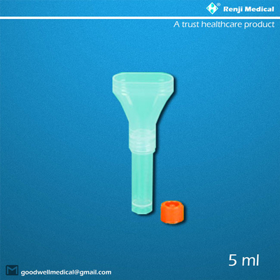 1 깔대기 침 샘플 수집은 QPCR 검사를 위해 3 분을 장비를 답니다