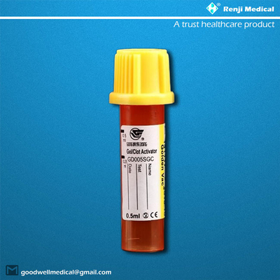 신생아들을 위한 PP 극소 채혈 튜브 0.25 ml/0.5ml