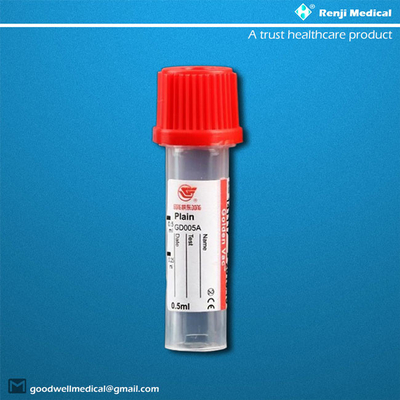 신생아들을 위한 PP 극소 채혈 튜브 0.25 ml/0.5ml