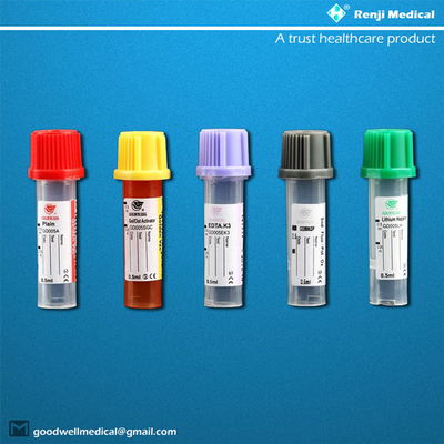 신생아들을 위한 PP 극소 채혈 튜브 0.25 ml/0.5ml