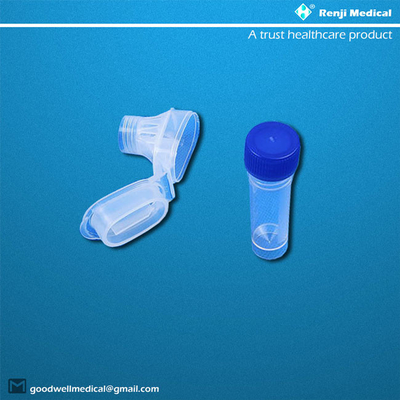 1 깔대기 침 샘플 수집은 QPCR 검사를 위해 3 분을 장비를 답니다