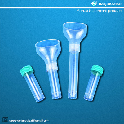 1 깔대기 침 샘플 수집은 QPCR 검사를 위해 3 분을 장비를 답니다